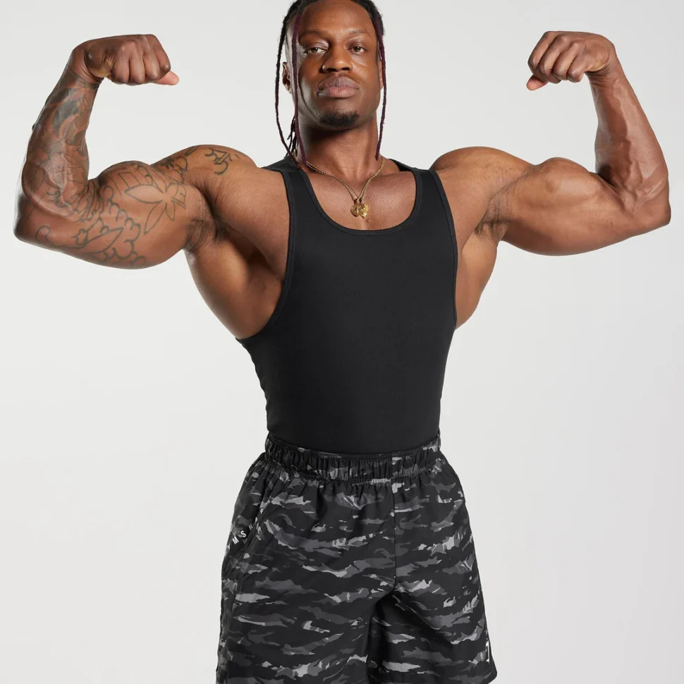 RIBBED TANK NEGRO GYMSHARK